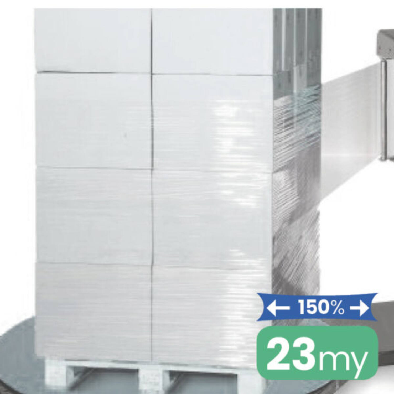 Machinefolie 23my 50cm x 1.500m 150% Transparant