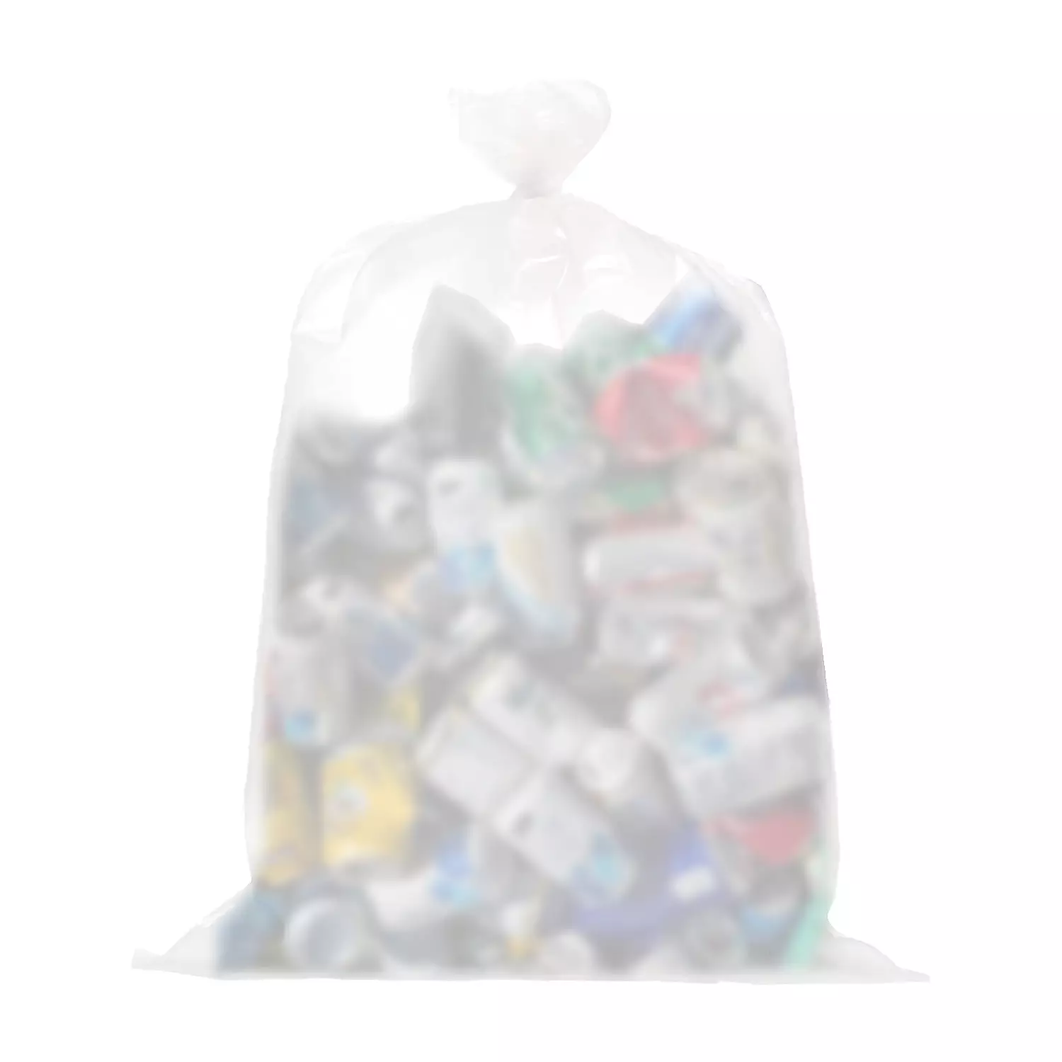 LDPE afvalzakken 60/18,5+18,5 x 170cm 65 mµ transparant los