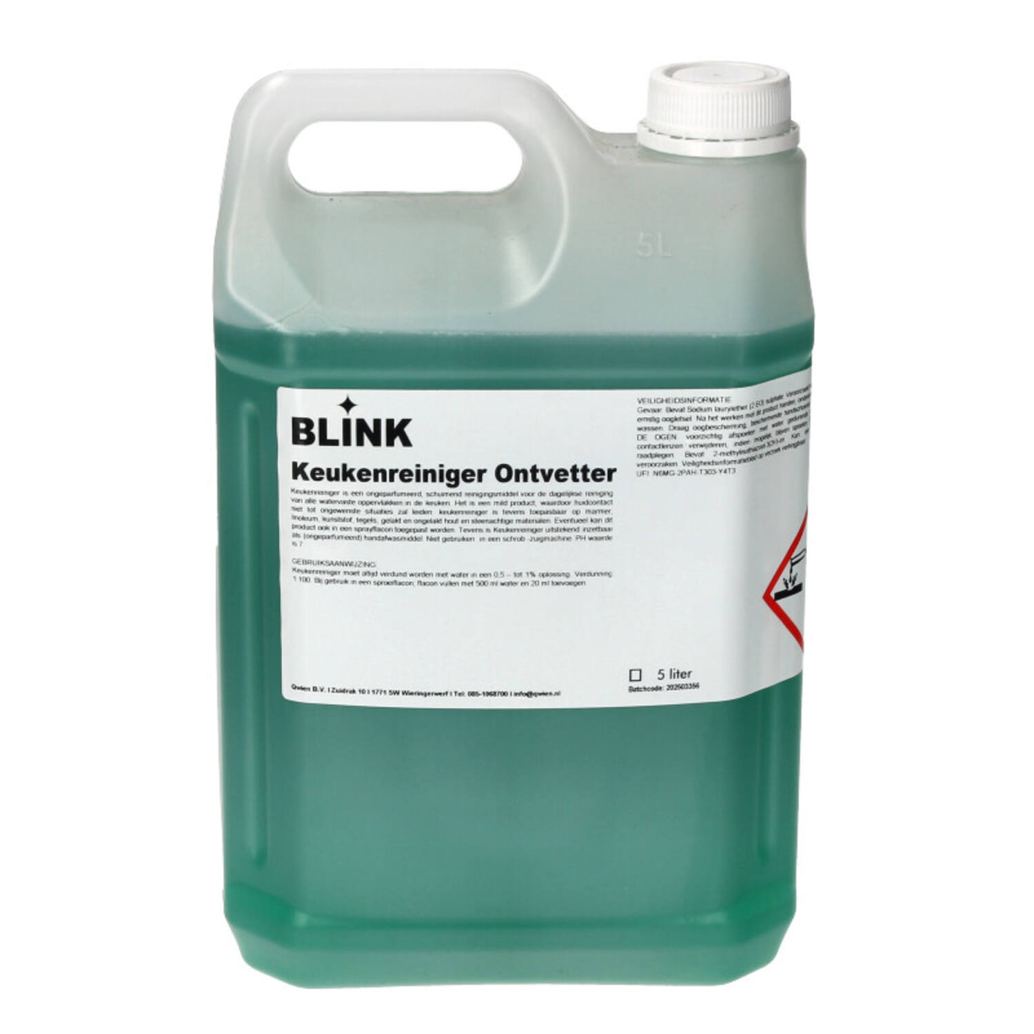 Blink keukenreiniger / ontvetter 2x5 liter can