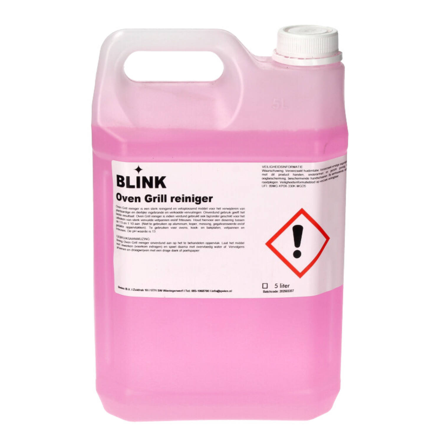 Blink oven/grill reiniger 2x5 liter can