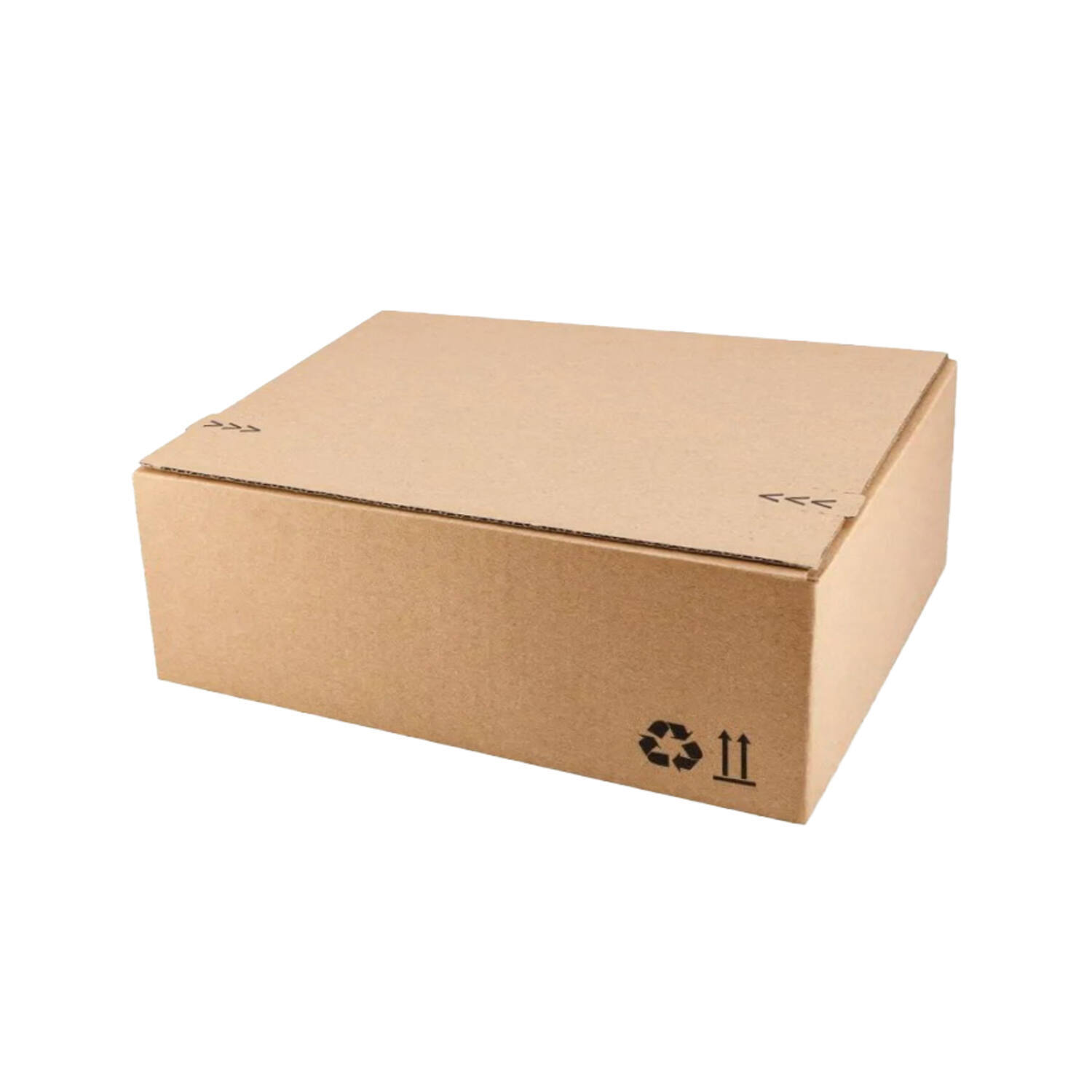 Verzendbox 50 345x256x130mm EG bruin autolock + plakstrip