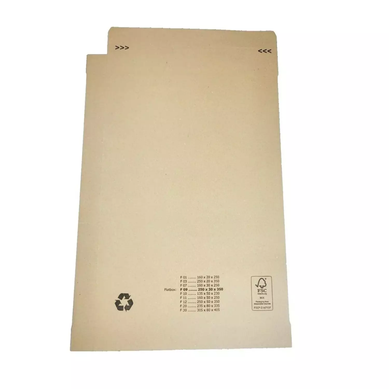 Mailbox 2 A4+ 250x350x28mm EG bruin + 2x plakstrip