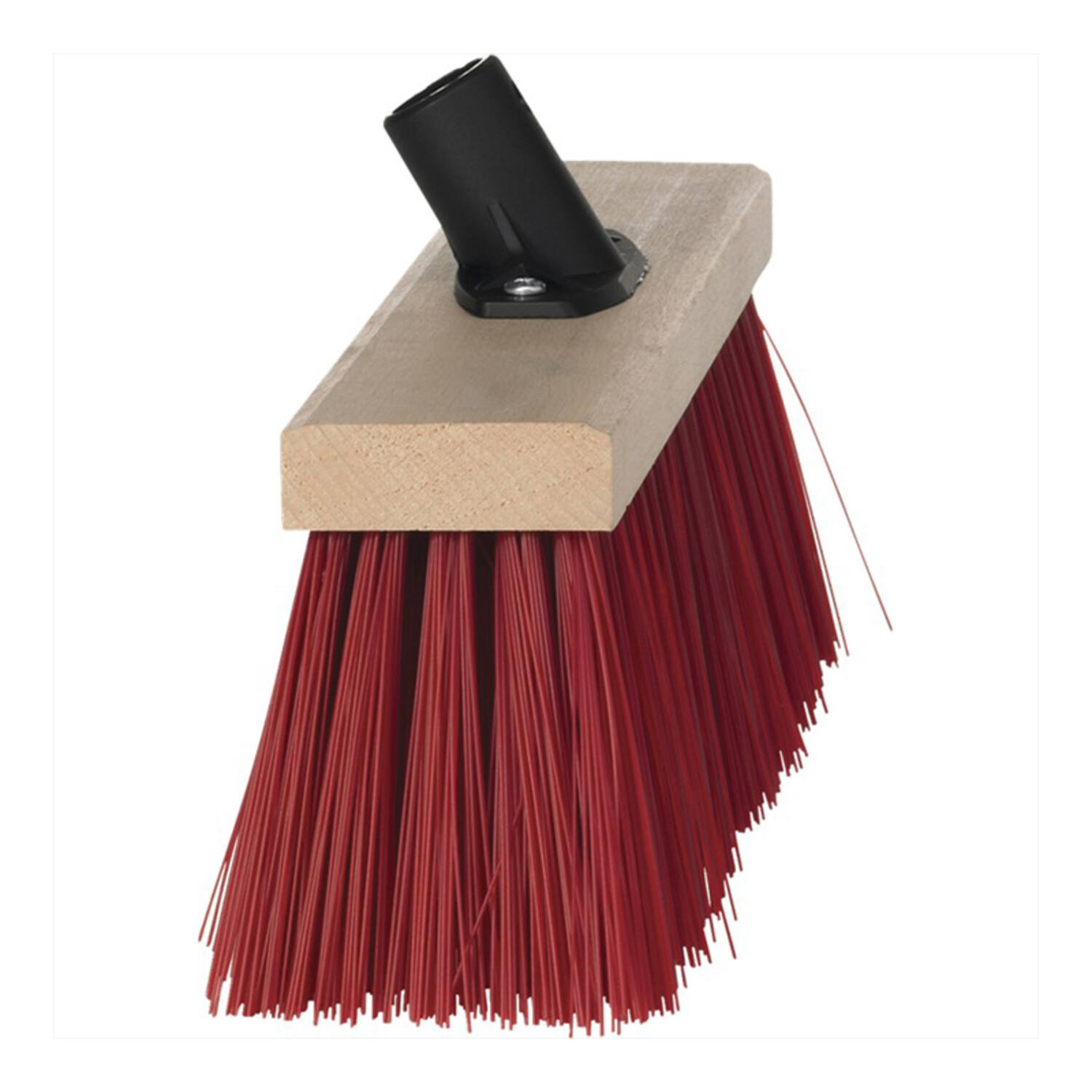 Vikan bezem blank hout medium rode vezels met steelaansluiting 400x190x10 mm (2517)