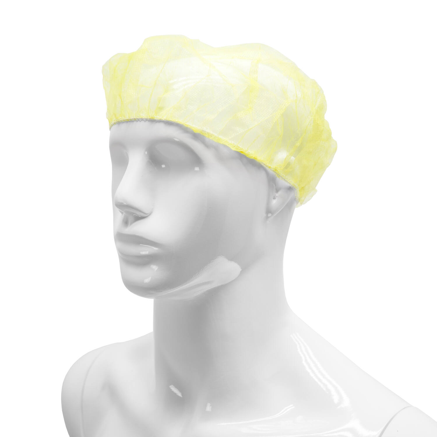 Haarnet baret geel 52 cm