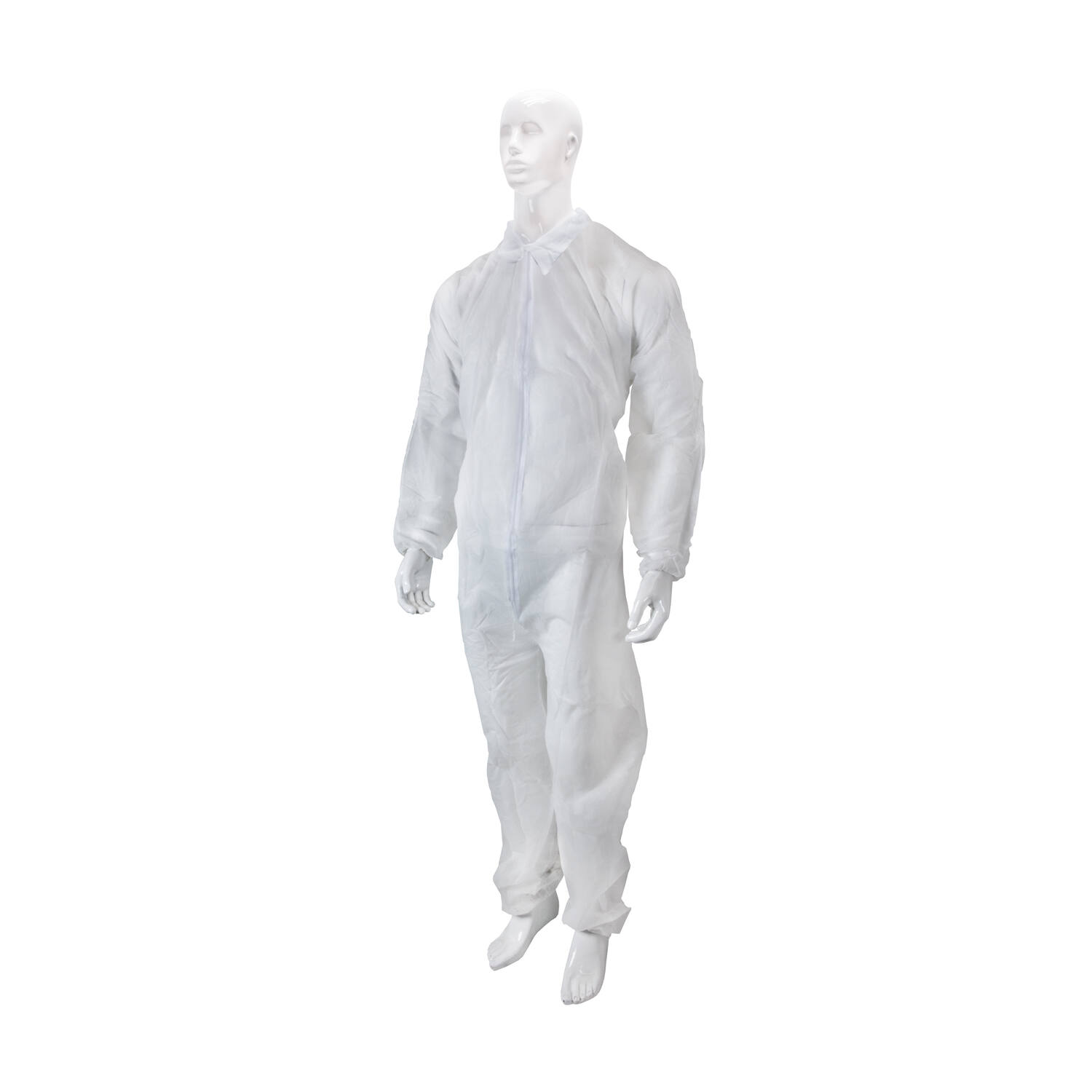 Coverall zonder capuchon non-woven blauw maat L