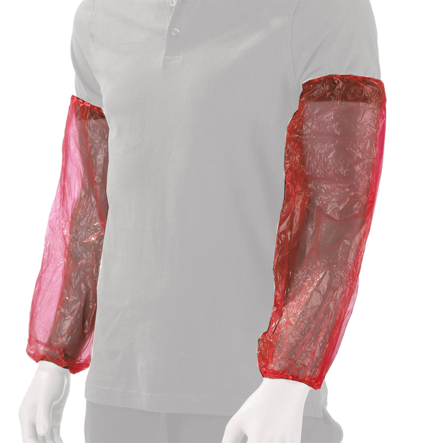 Mouwovertrek PE 20 x 40cm 20mµ rood