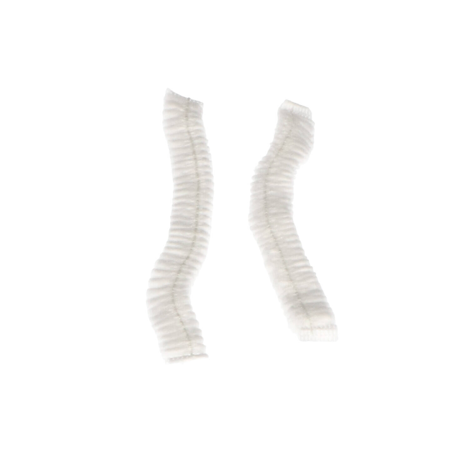 Haarnet wokkels PP non-woven enkel elastiek wit 58 cm