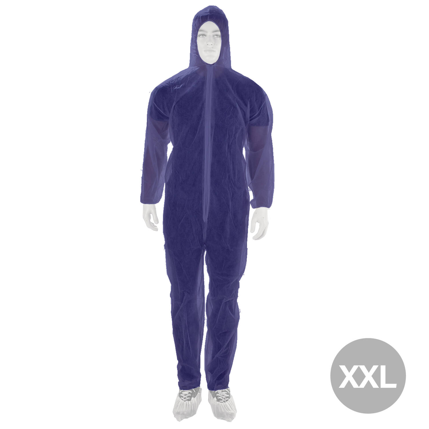 Coverall PP non-woven ritssluiting blauw maat XXL