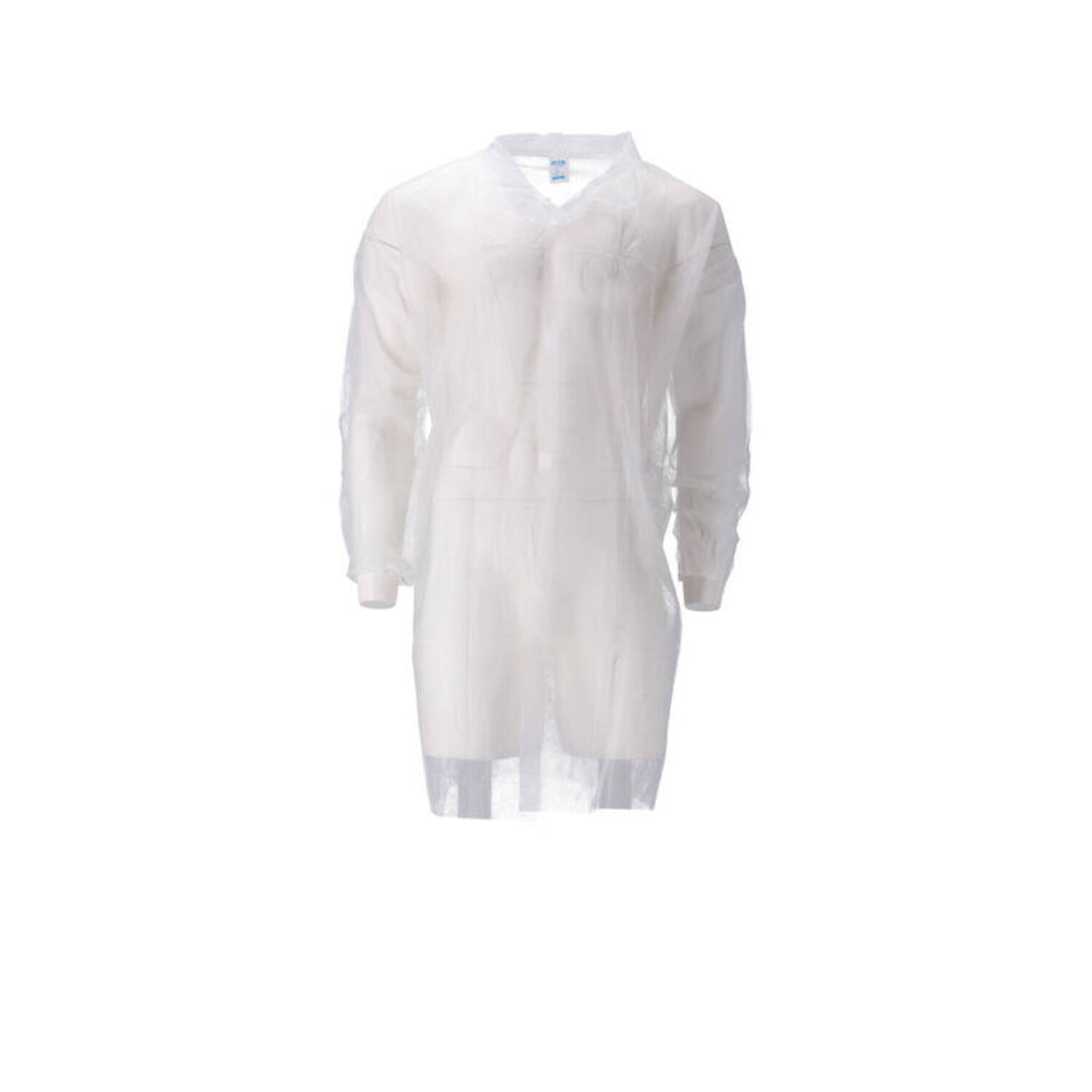 Bezoekersjas PP non-woven klittenband wit maat XL (812400)