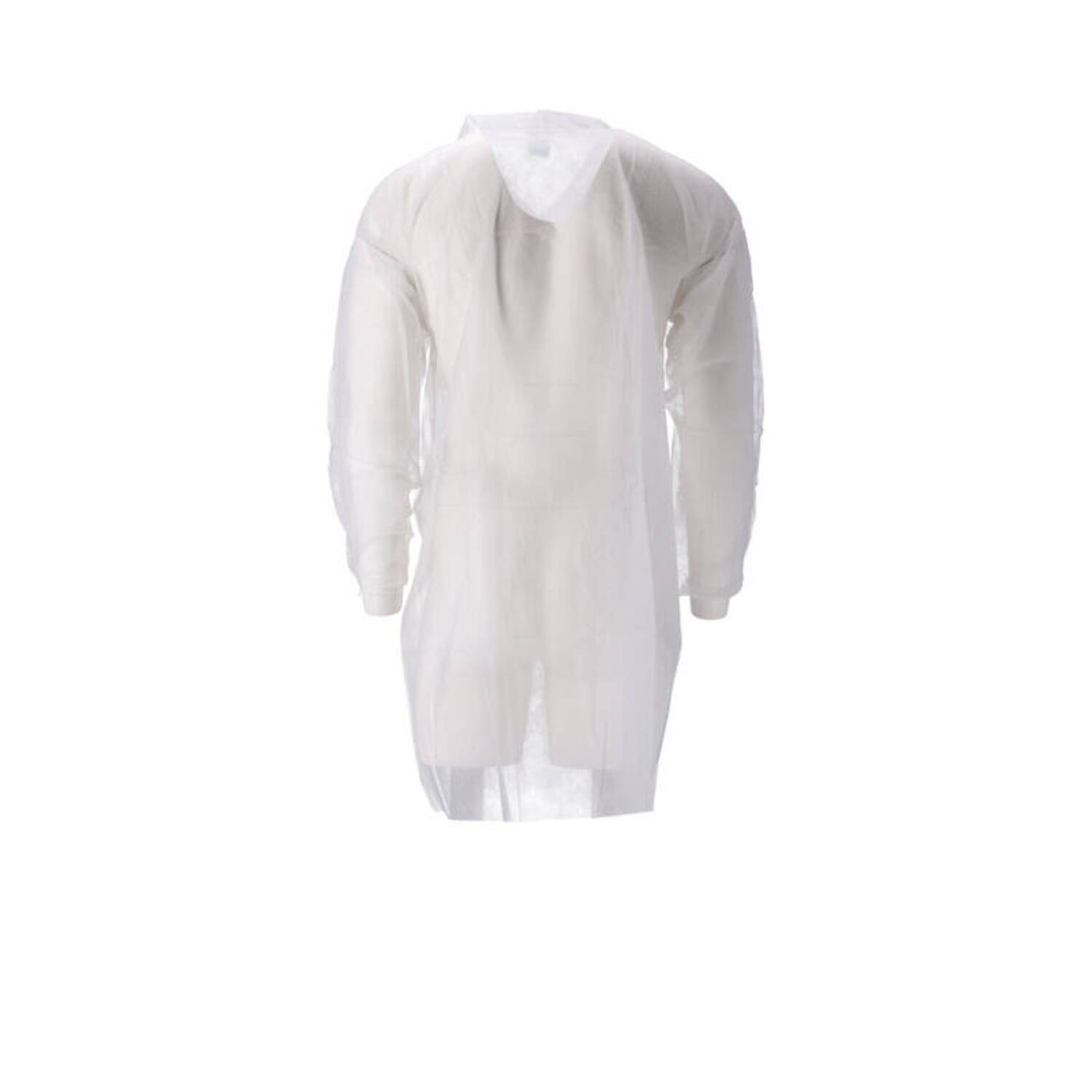 Bezoekersjas PP non-woven klittenband wit maat XL (812400)