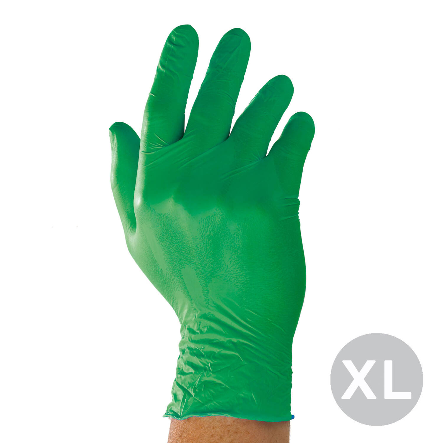 Onderzoekshandschoenen ongepoederd nitril groen maat XL