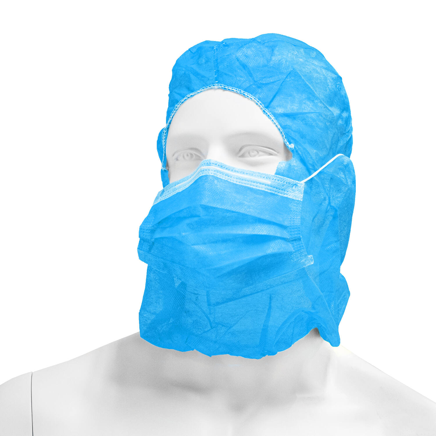 Astrocap met mondmasker 2-laags blauw (154014)