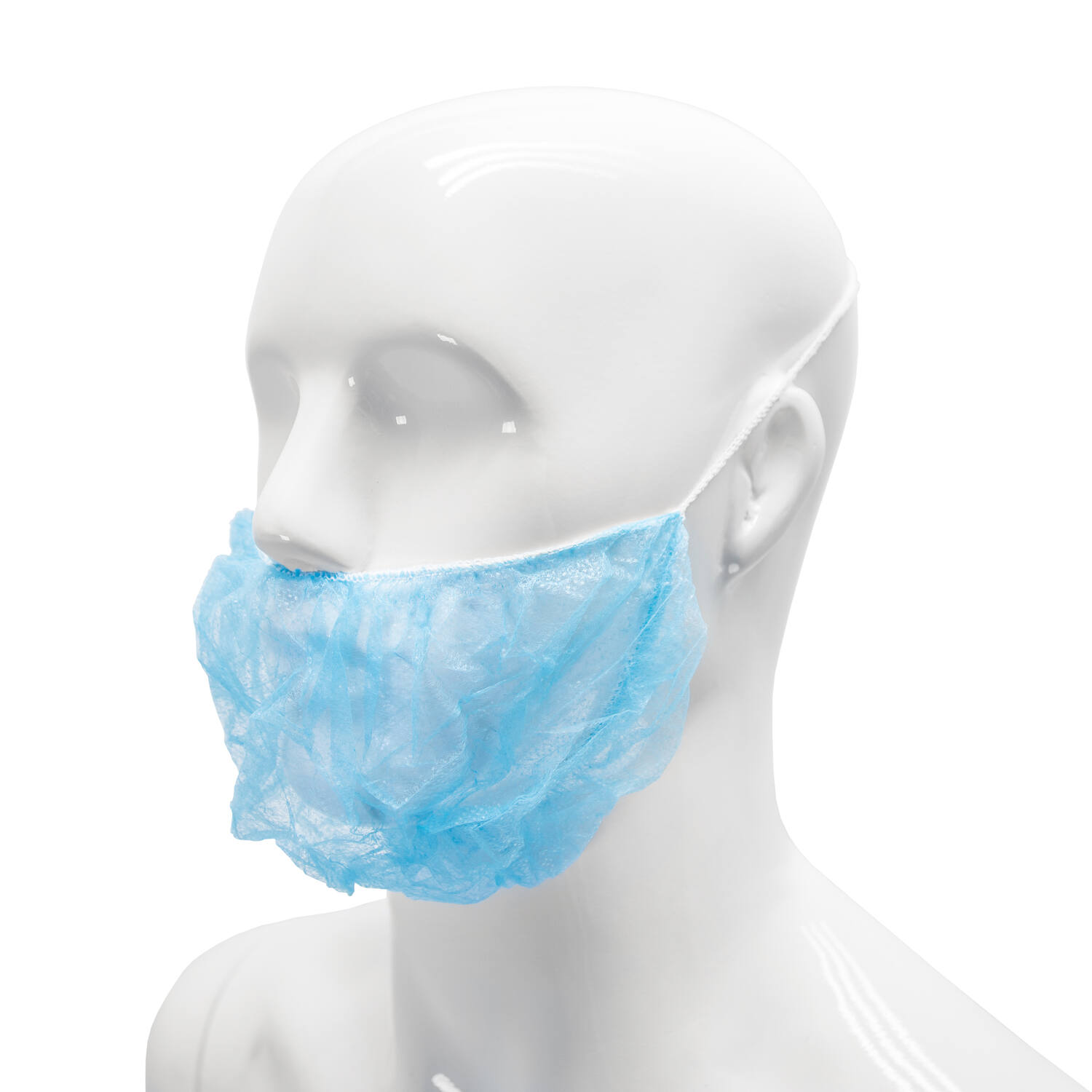 Baardmasker PP non-woven blauw one-size enkel elastiek