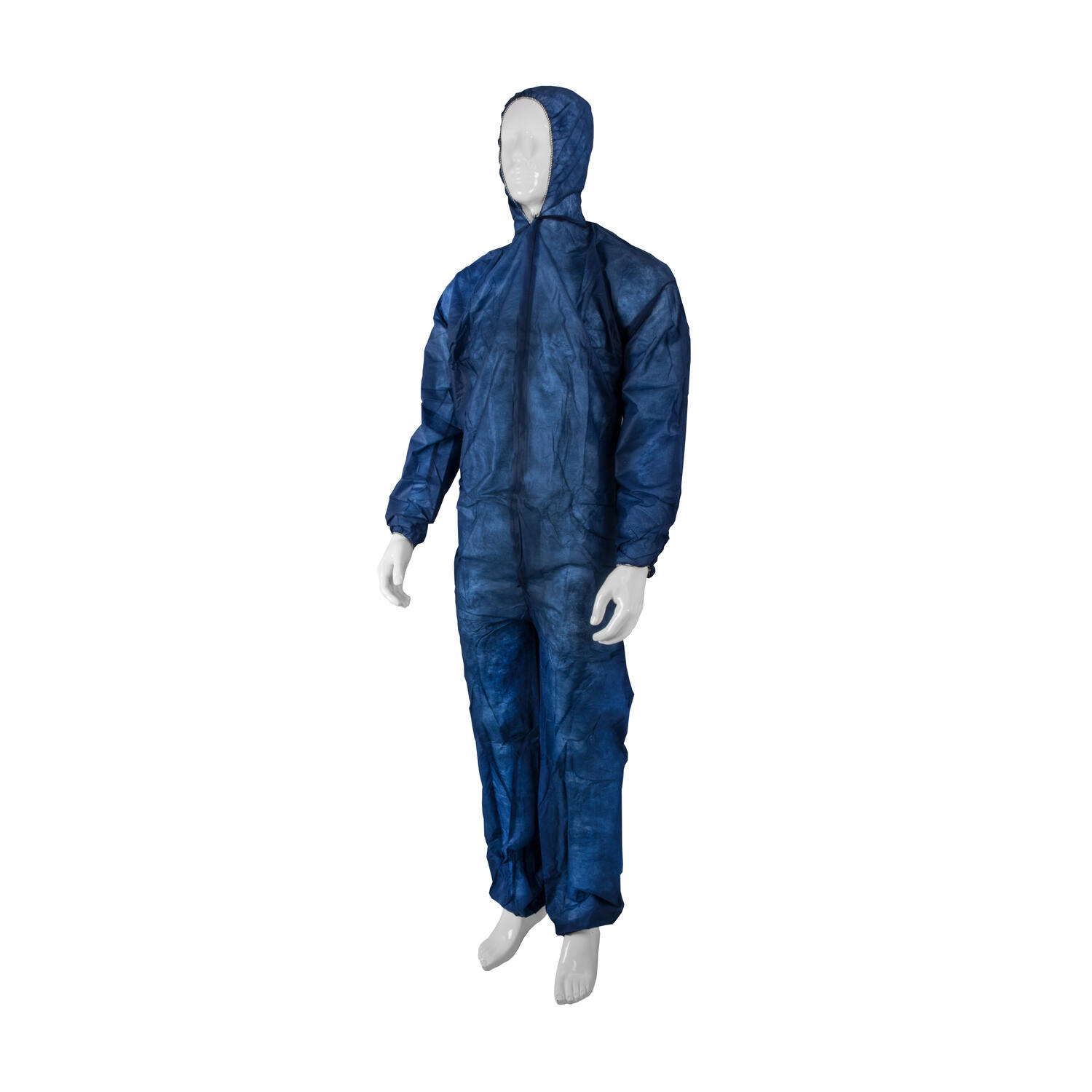 Coverall non-woven klittenband blauw maat XXL