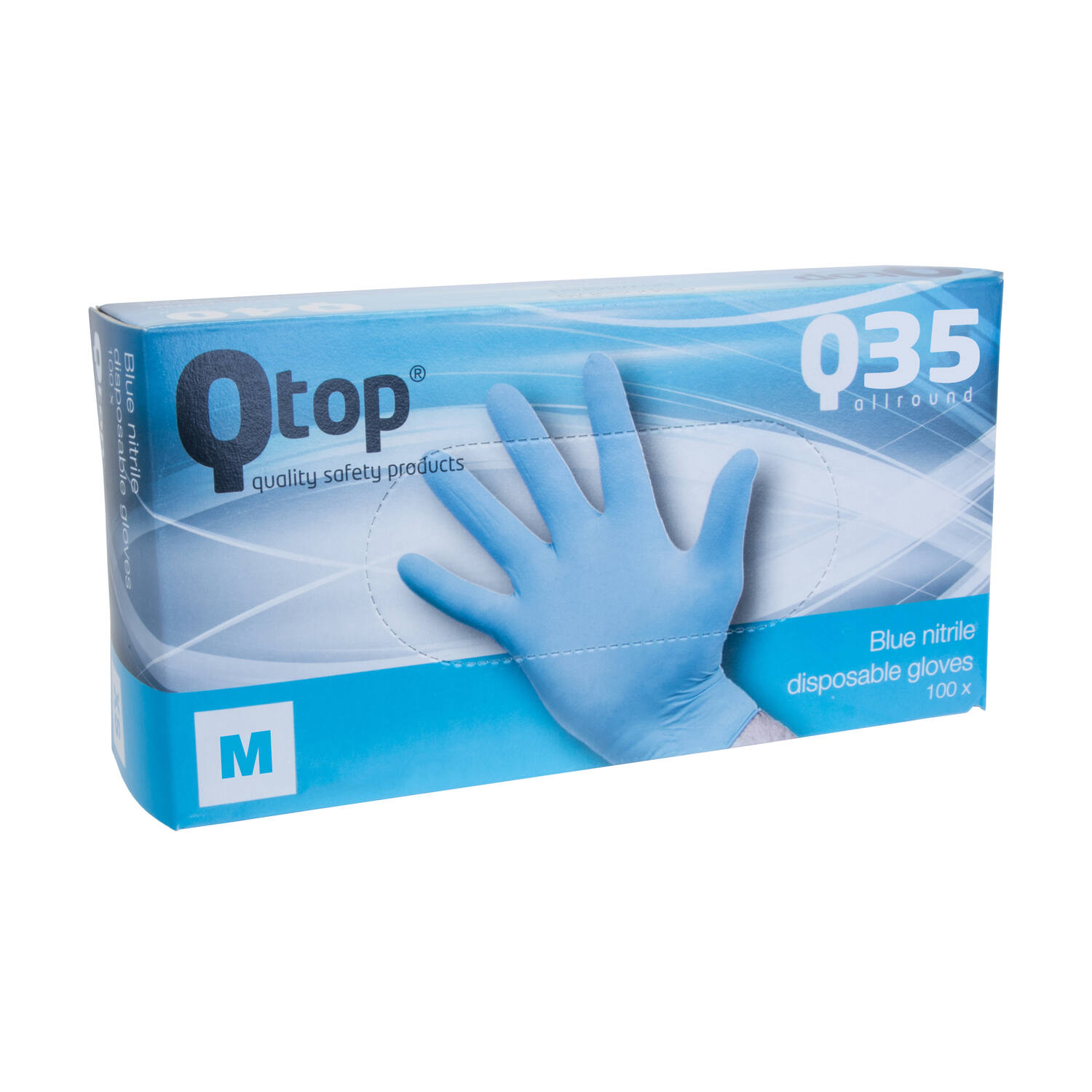 Onderzoekhandschoenen nitril allround 3,5 blauw maat M