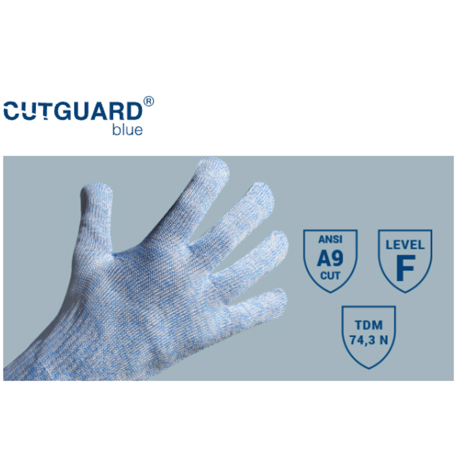 Snijhandschoen cutguard blauw maat 10 (XL)