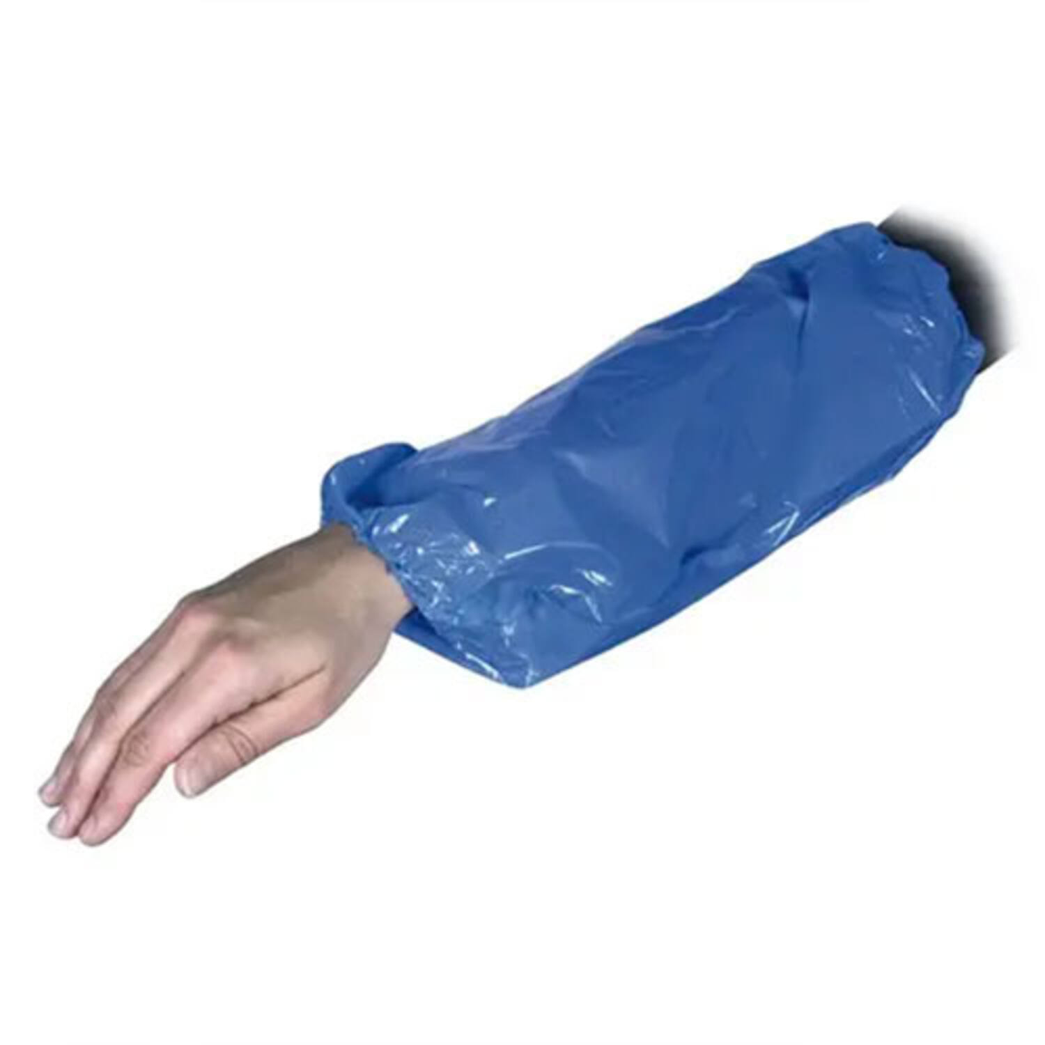 Mouwovertrek LDPE 30mµ blauw 40cm