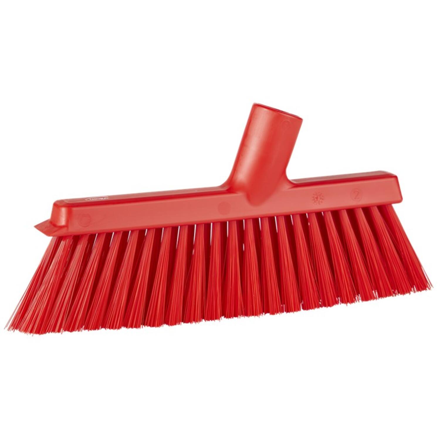 Vikan stofferbezem met haakse schroefdraad medium rood 250x120x30 mm (31034)