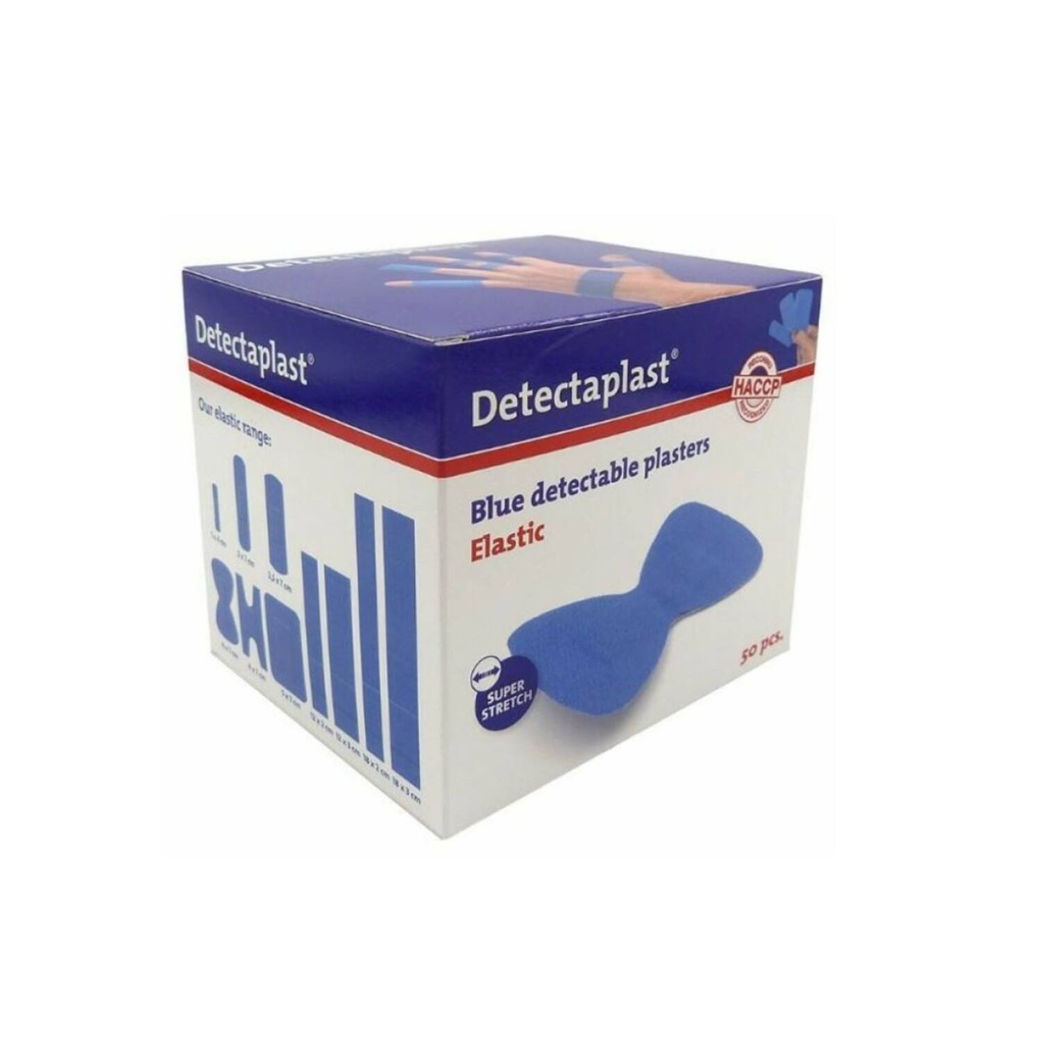 Detectaplast blauwe elastisch textiel HACCP vingertoppleisters (5321002350)