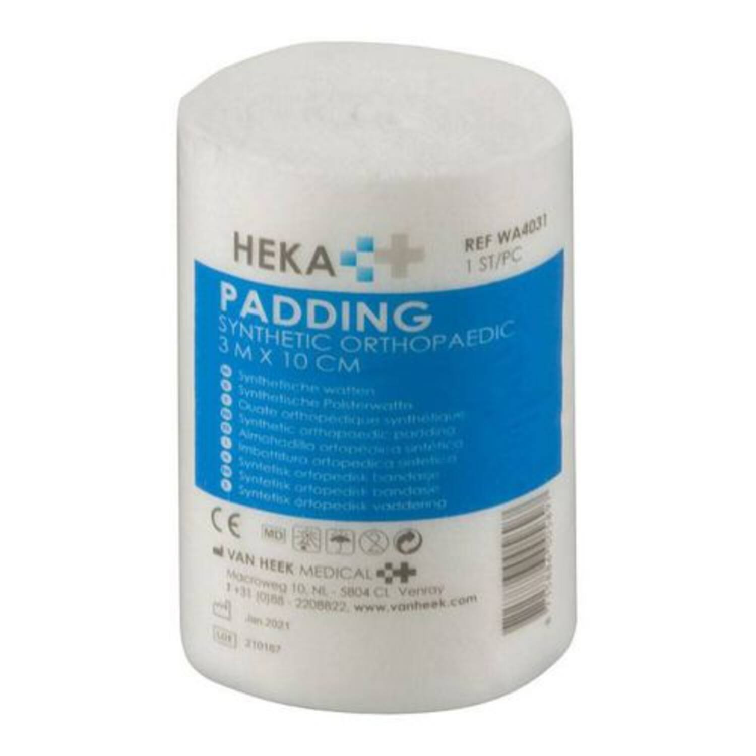 HEKA synthetische wattenrol 3 m x 10 cm (per rol)