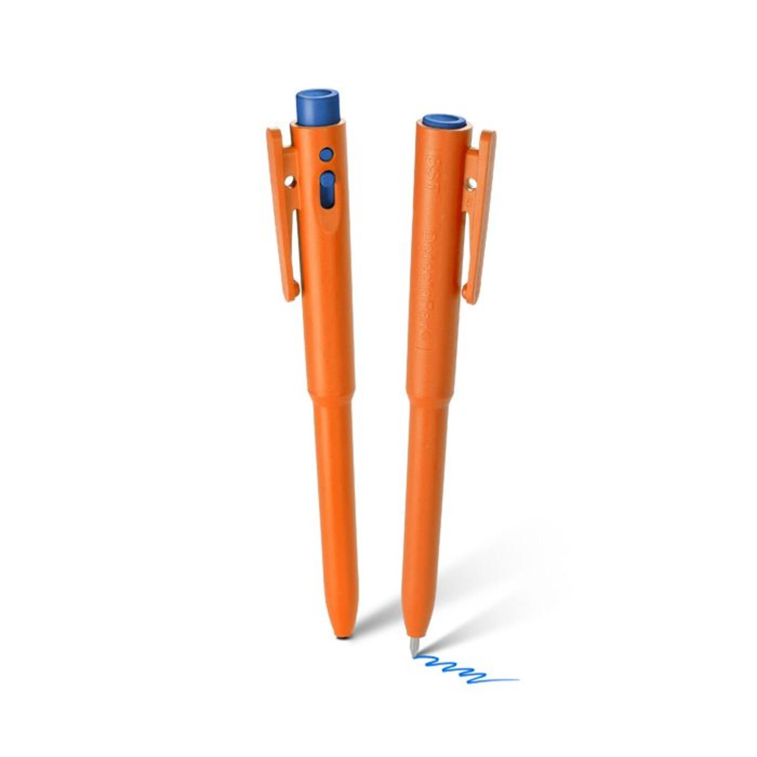 Detectapennen behuizing oranje inkt blauw XDETECT met clip