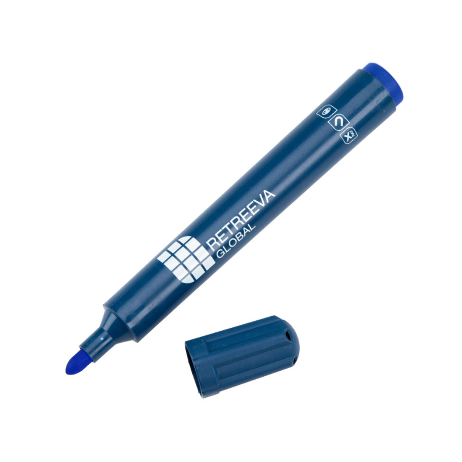 Retreeva dry wipe marker detecteerbaar behuizing blauw inkt blauw (RG-WBM-BL)