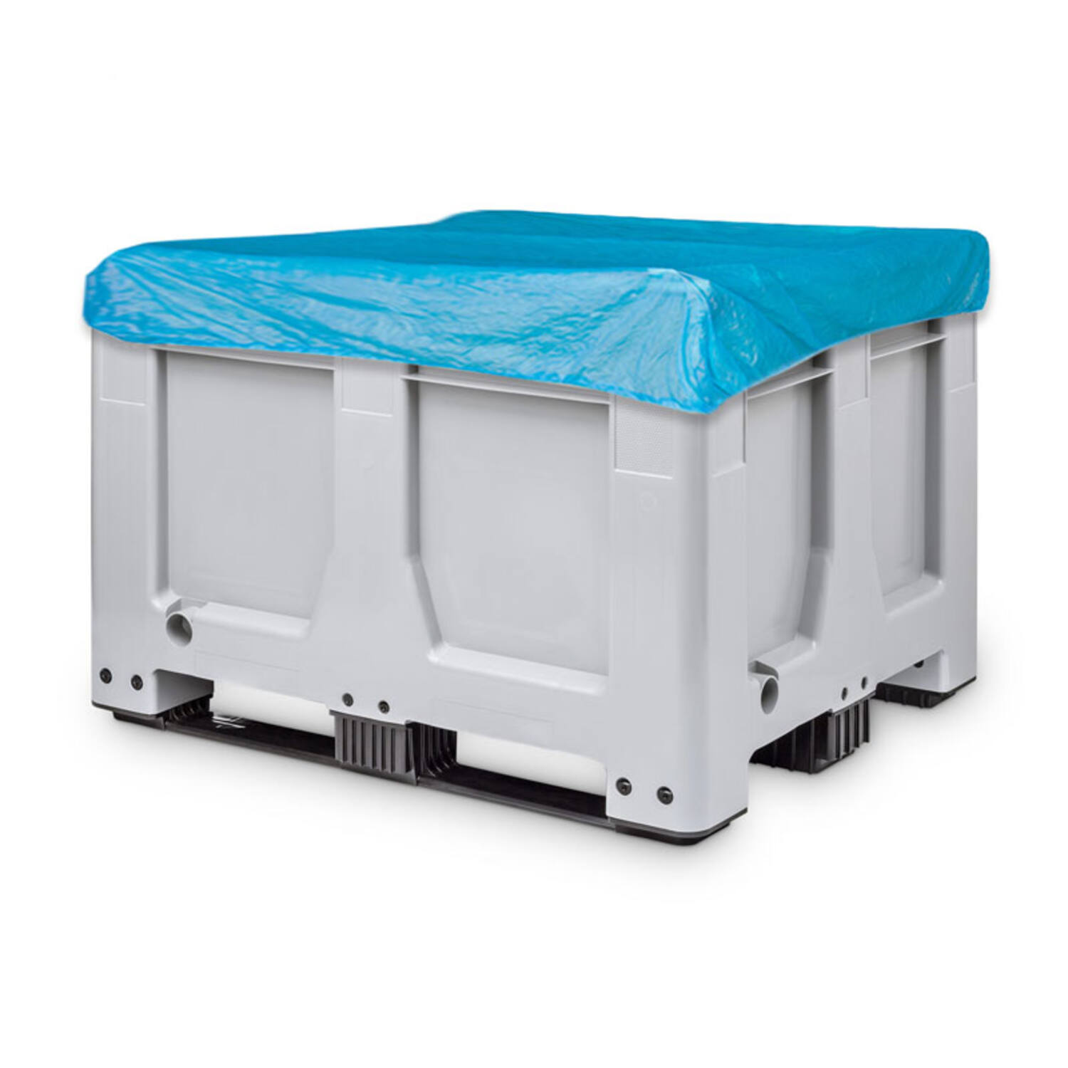 LDPE covers euro pallets 30 mµ blauw met elastiek 85x125x25 cm