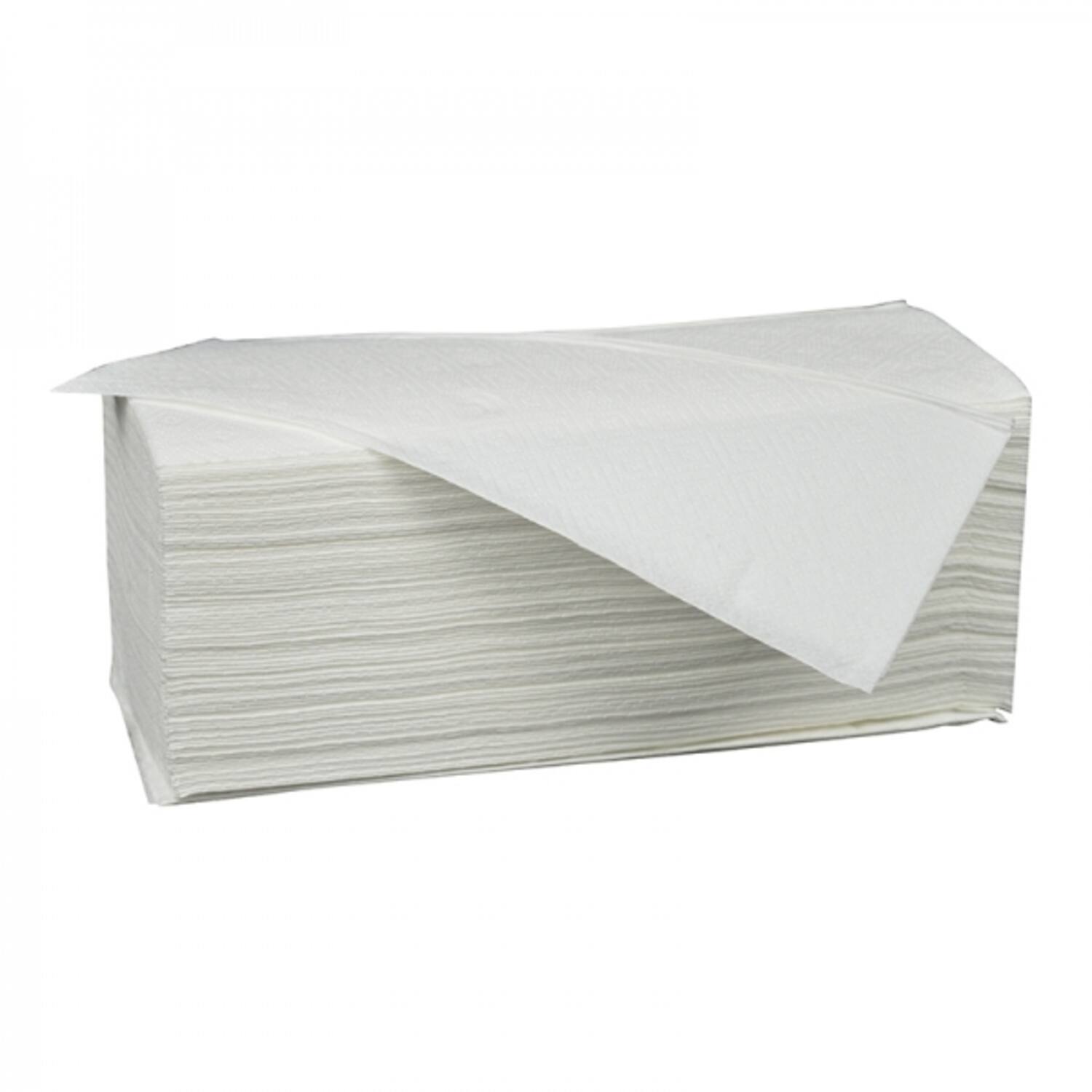 Handdoekjes z-vouw cellulose 2-laags wit 240x220 mm (200)