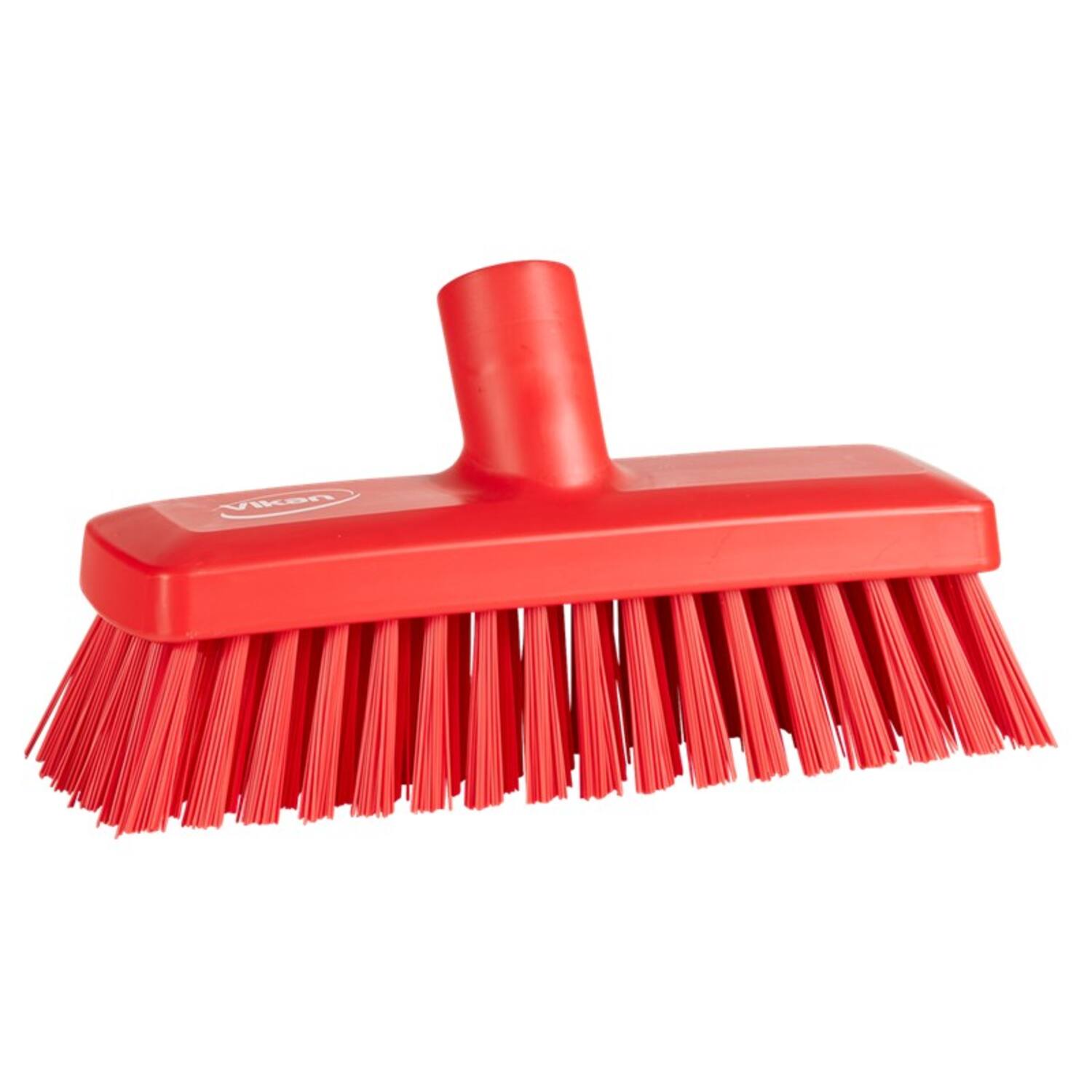 Vikan compacte vloerschrober/wandschrobber harde vezels rood 255x75x115 mm (70424)