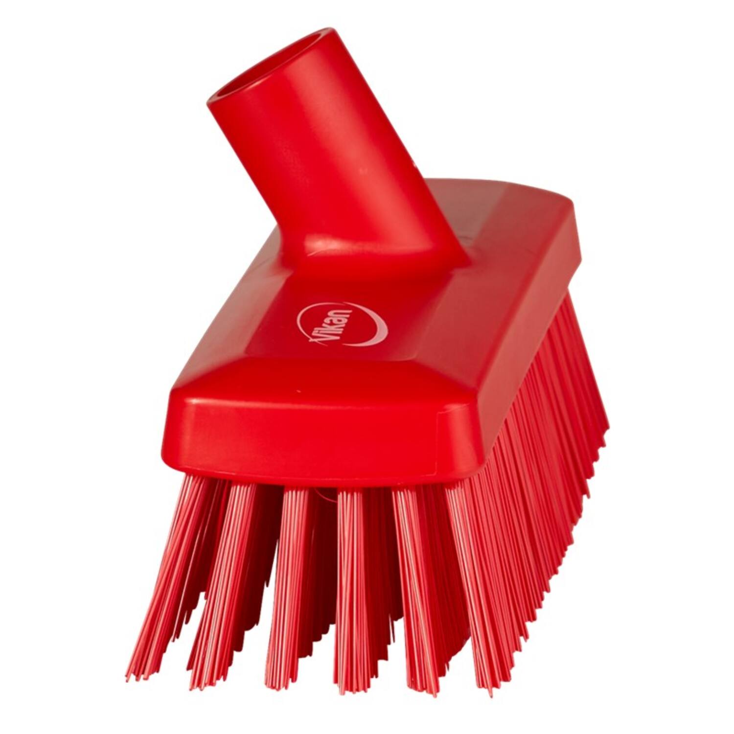 Vikan compacte vloerschrober/wandschrobber harde vezels rood 255x75x115 mm (70424)