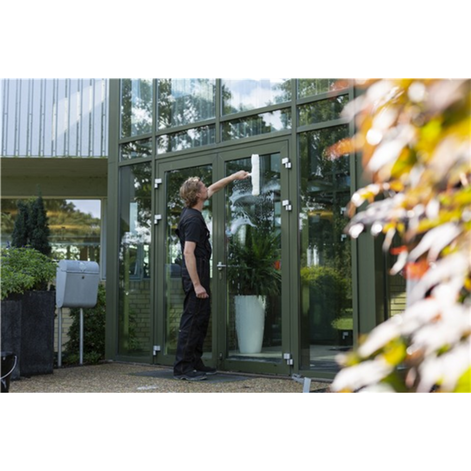Vikan Classic raamwasser T-stuk houder voor inwasbont 474215 wit 350 mm (475218)
