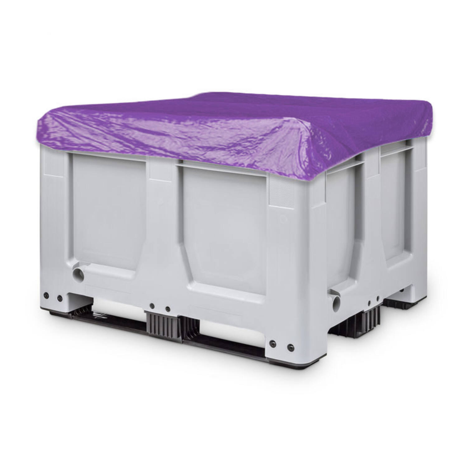 LDPE covers blok pallets 30 mµ paars met elastiek 105x125x25 cm