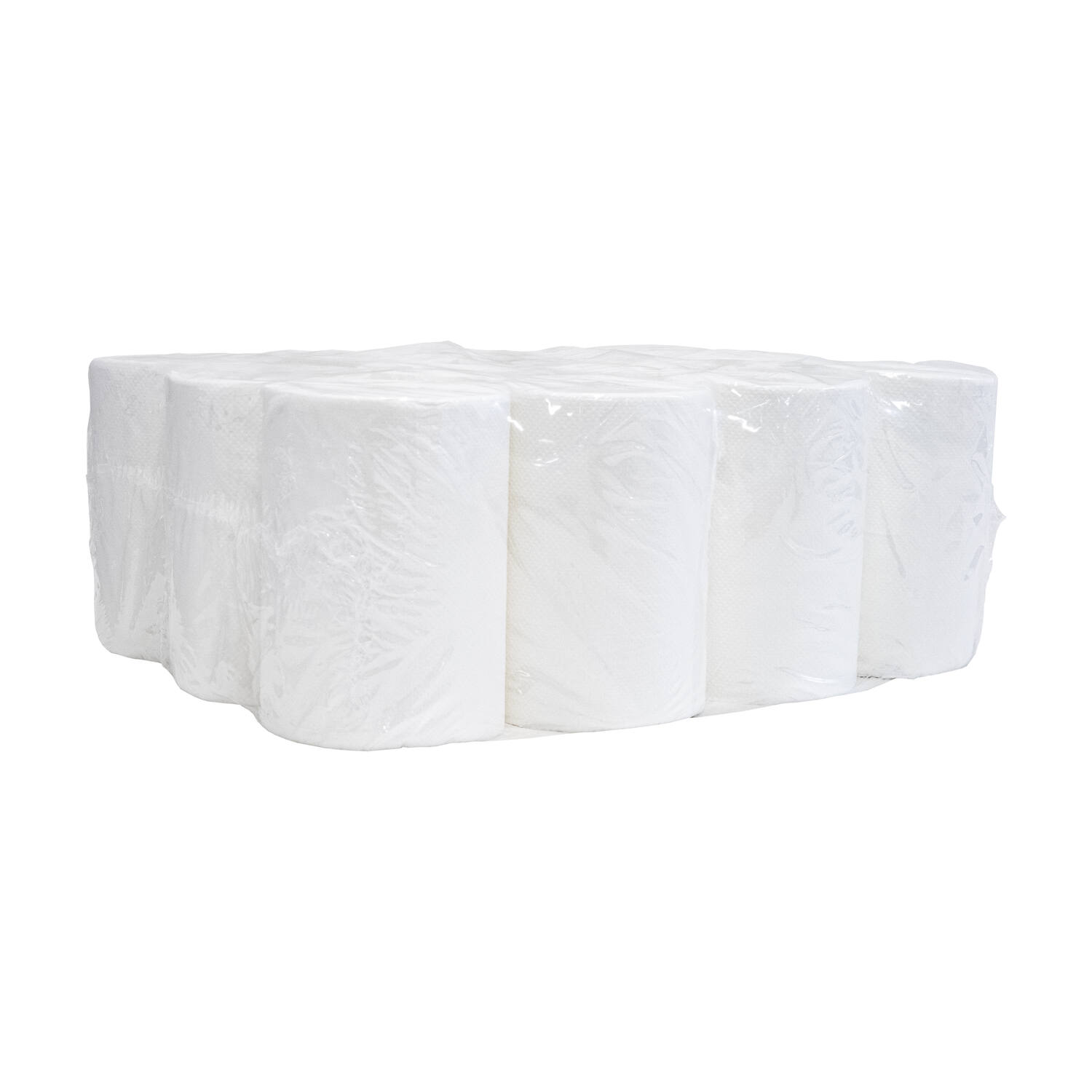 Poetsrollen mini 1-laags wit cellulose zonder kern 20cm x 120m