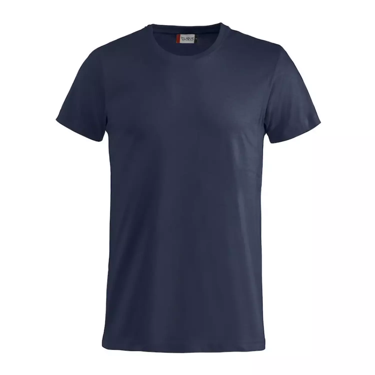 T-Shirt Clique Basic inclusief bedrukking donkerblauw maat XL