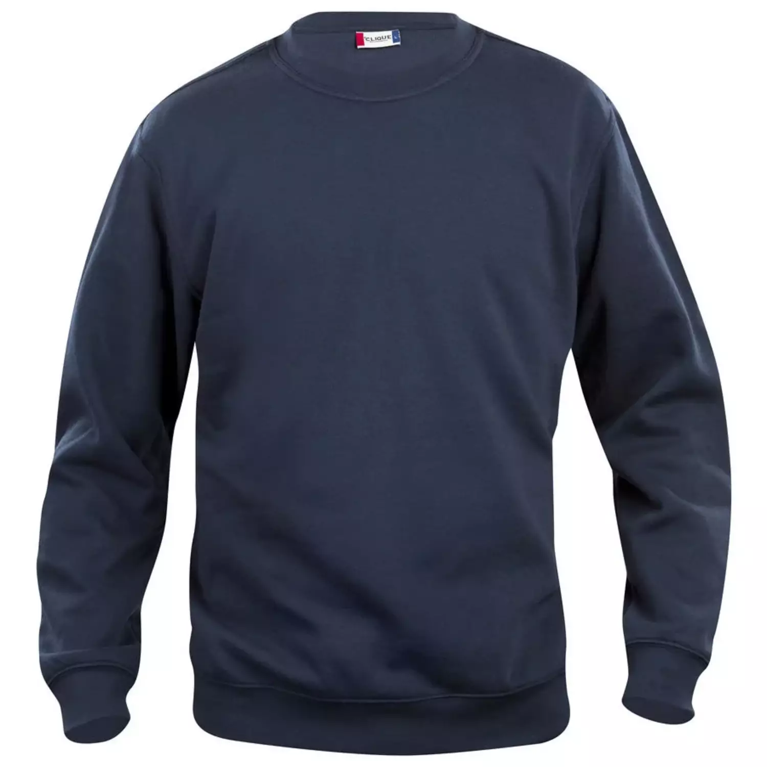 Roundneck Clique Basic inclusief bedrukking donkerblauw maat XL