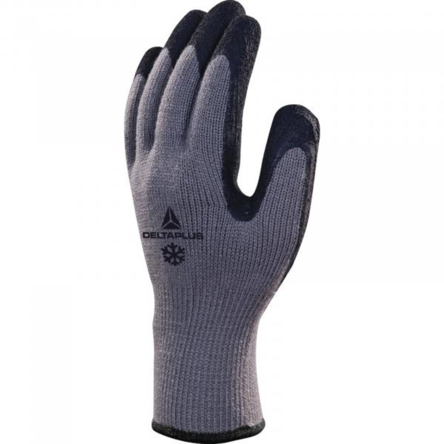 Handschoenen Deltaplus nitril grijs/zwart maat 9 (L) (12 paar)