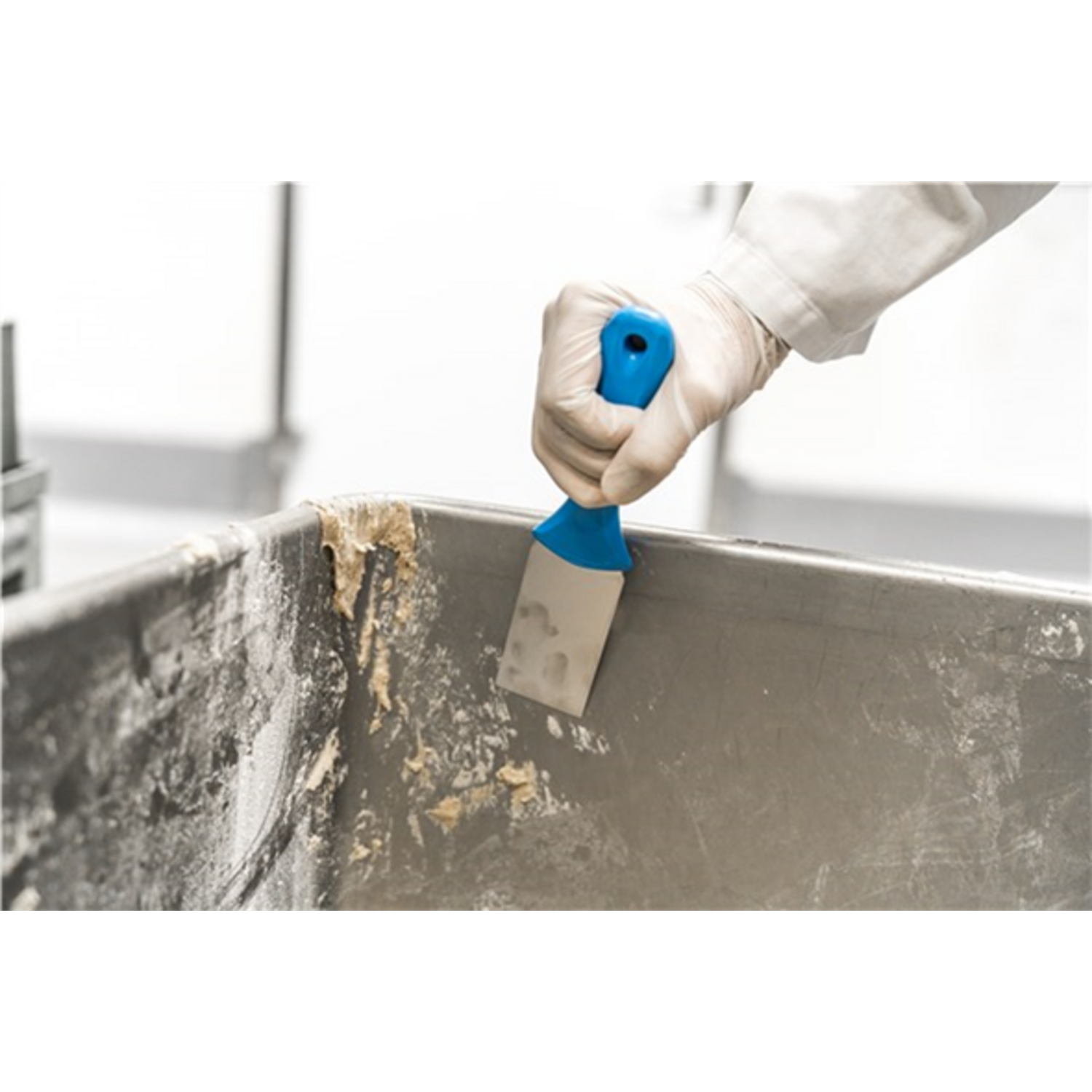 Vikan handschraper RVS smal blad blauw 235x50x22 mm (40083)