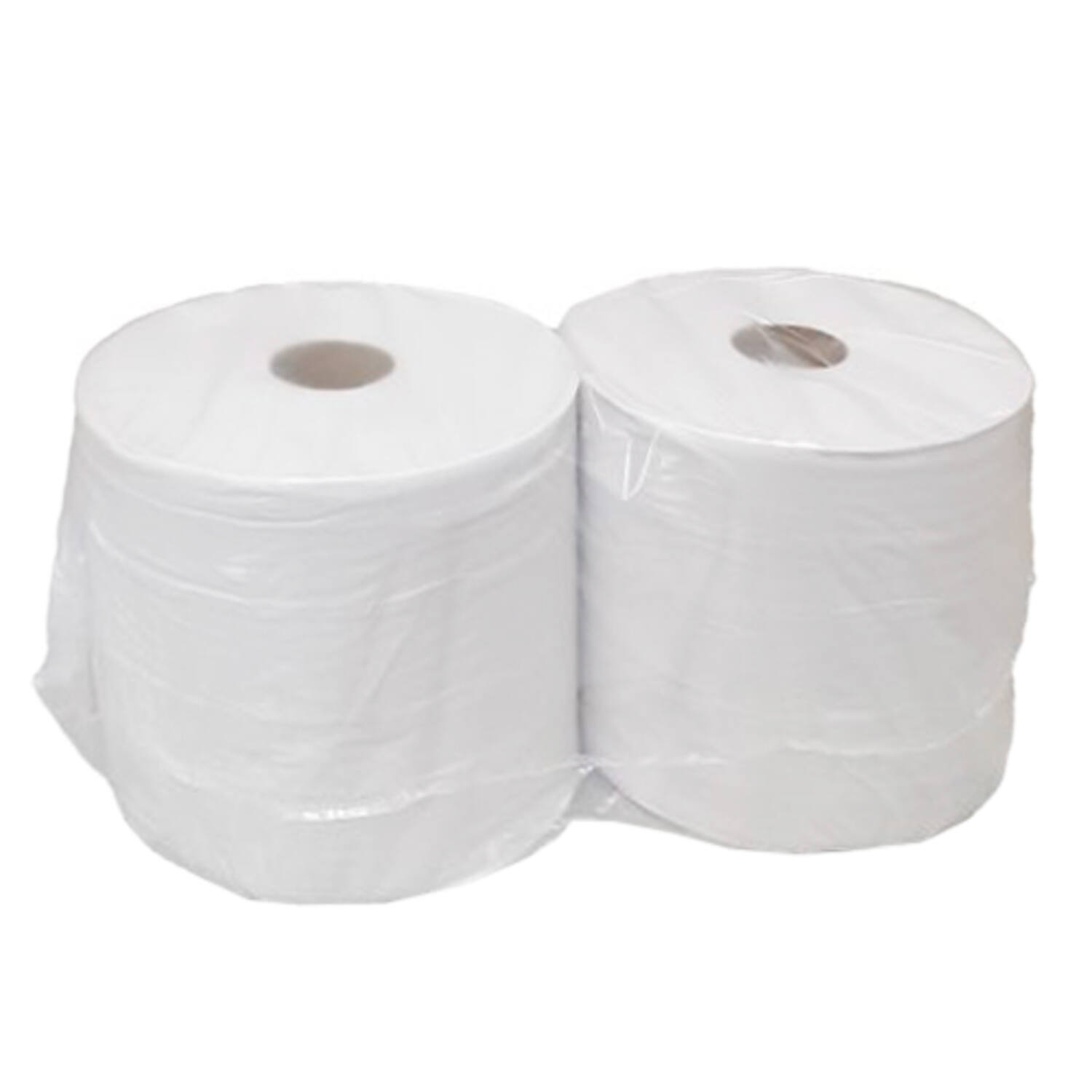 Poetsrollen maxi 2-laags wit recycled 1000 vel