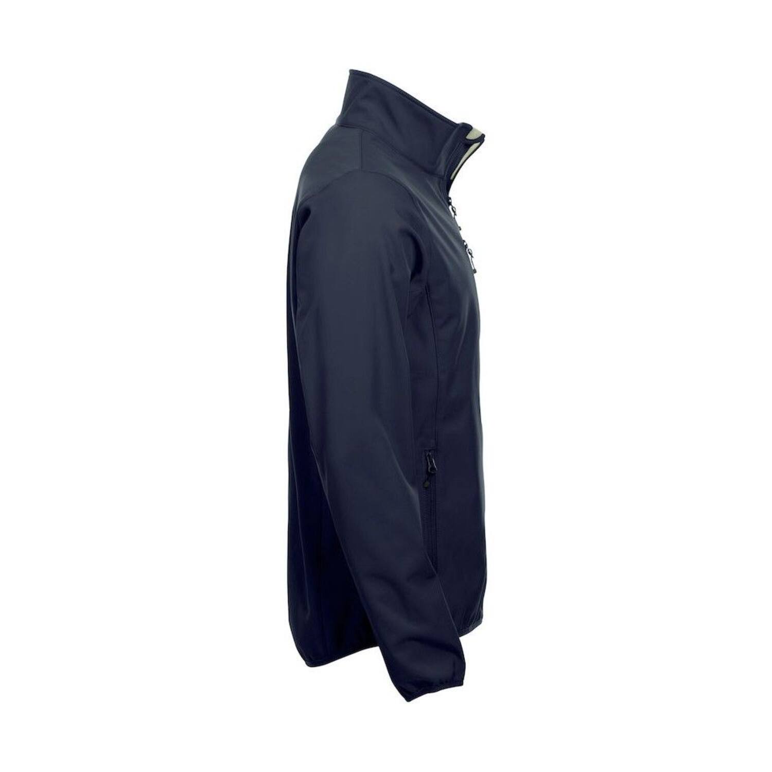 Basic Softshell Clique Basic inclusief bedrukking donkerblauw maat M