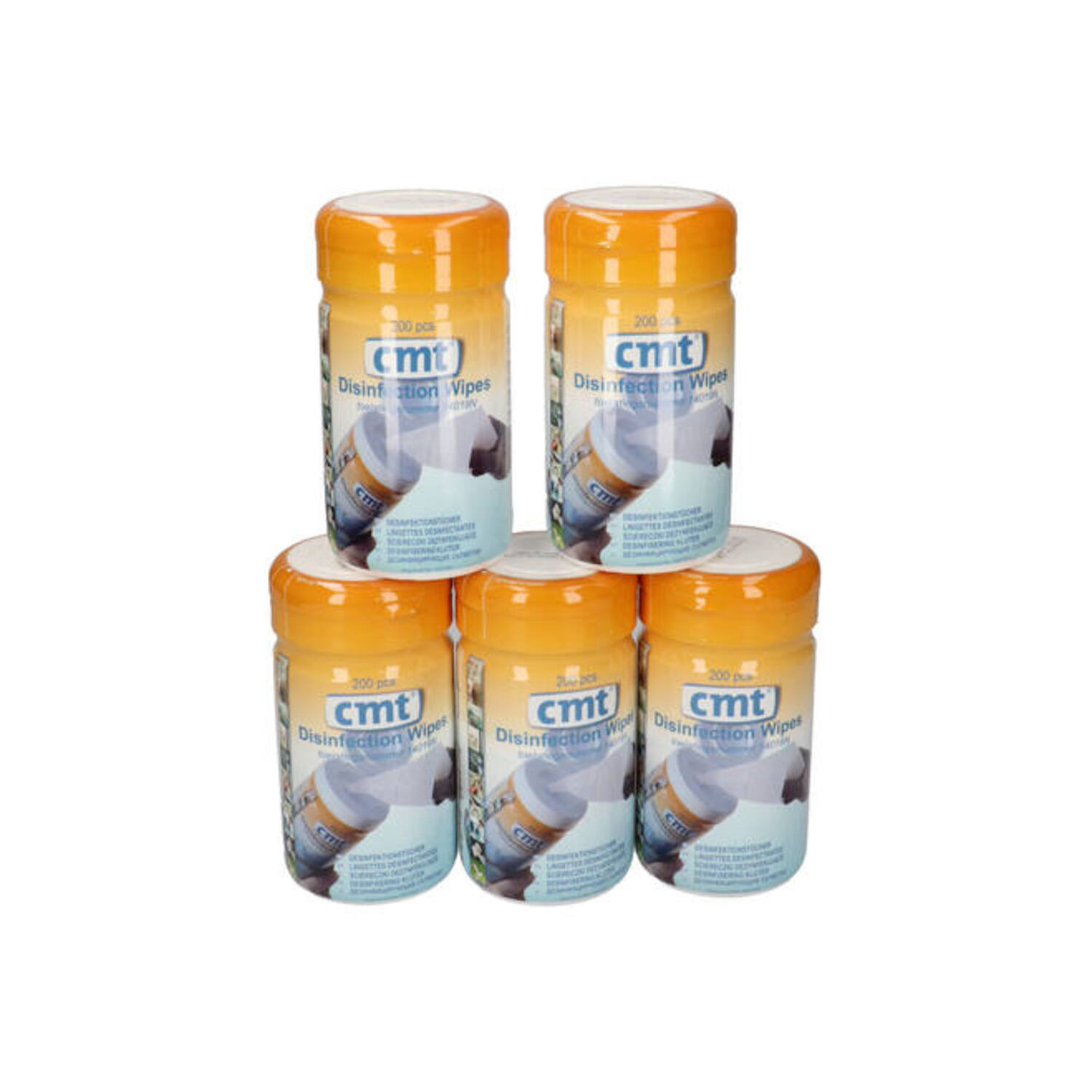 Desinfectiewipes busje wit 12x200 stuks (43650534)