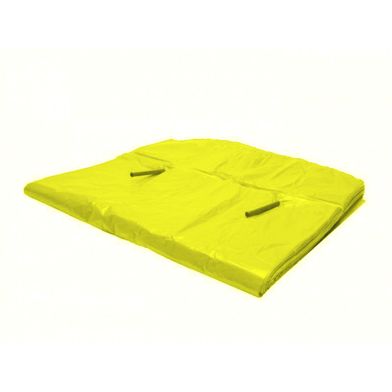MDPE kratzakken 58/22x60cm 25 mµ op pijpjes geel 2%