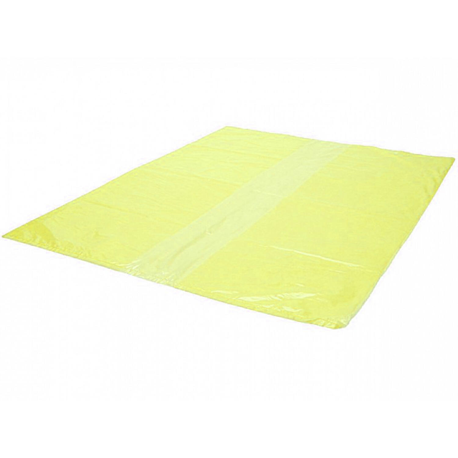 MDPE kratzakken 58/22x60cm 25 mµ op pijpjes geel 2%