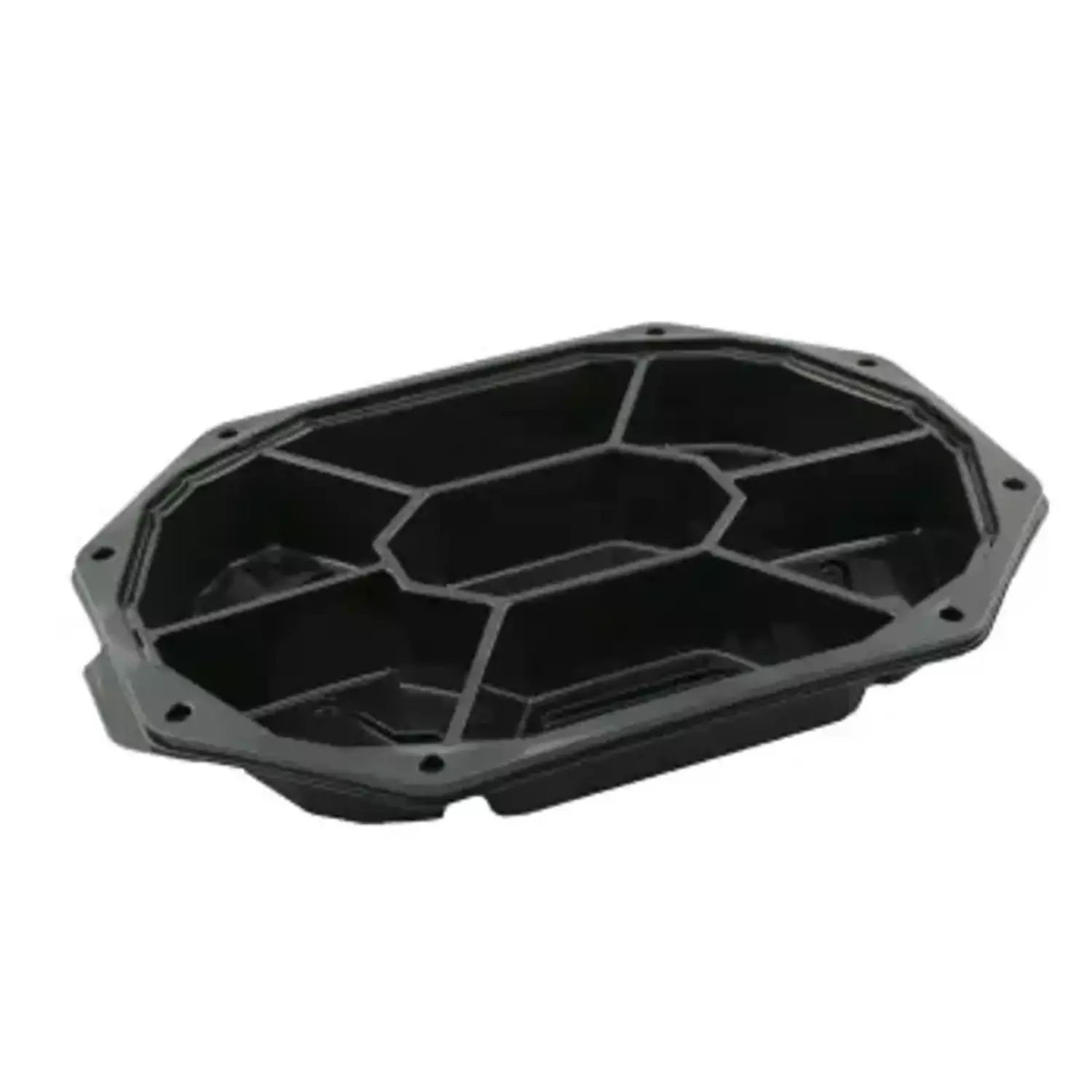 Cateringschaal 7-vaks zwart 335x250x45 mm 8 hoekig