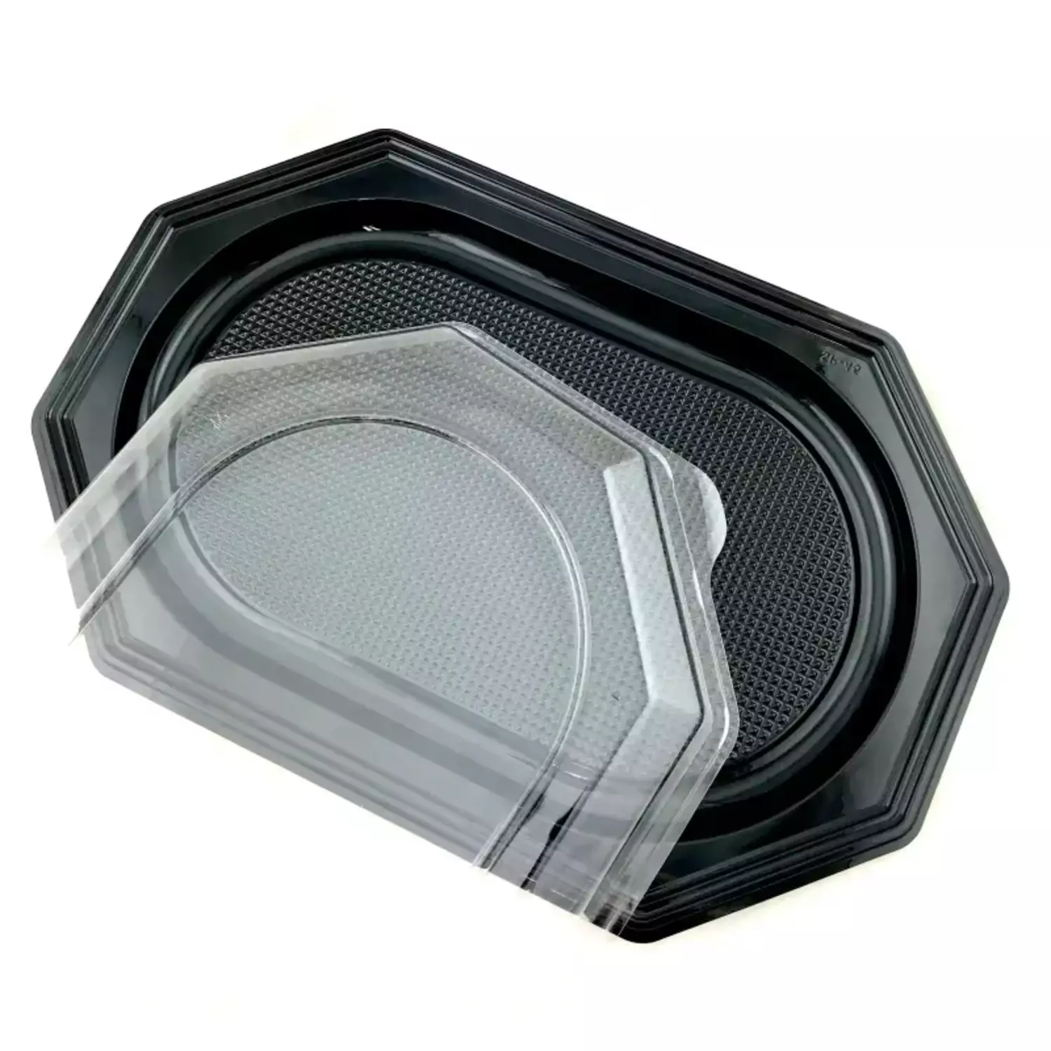 Cateringschaal deksel helder 335x250x44 mm 8 hoekig