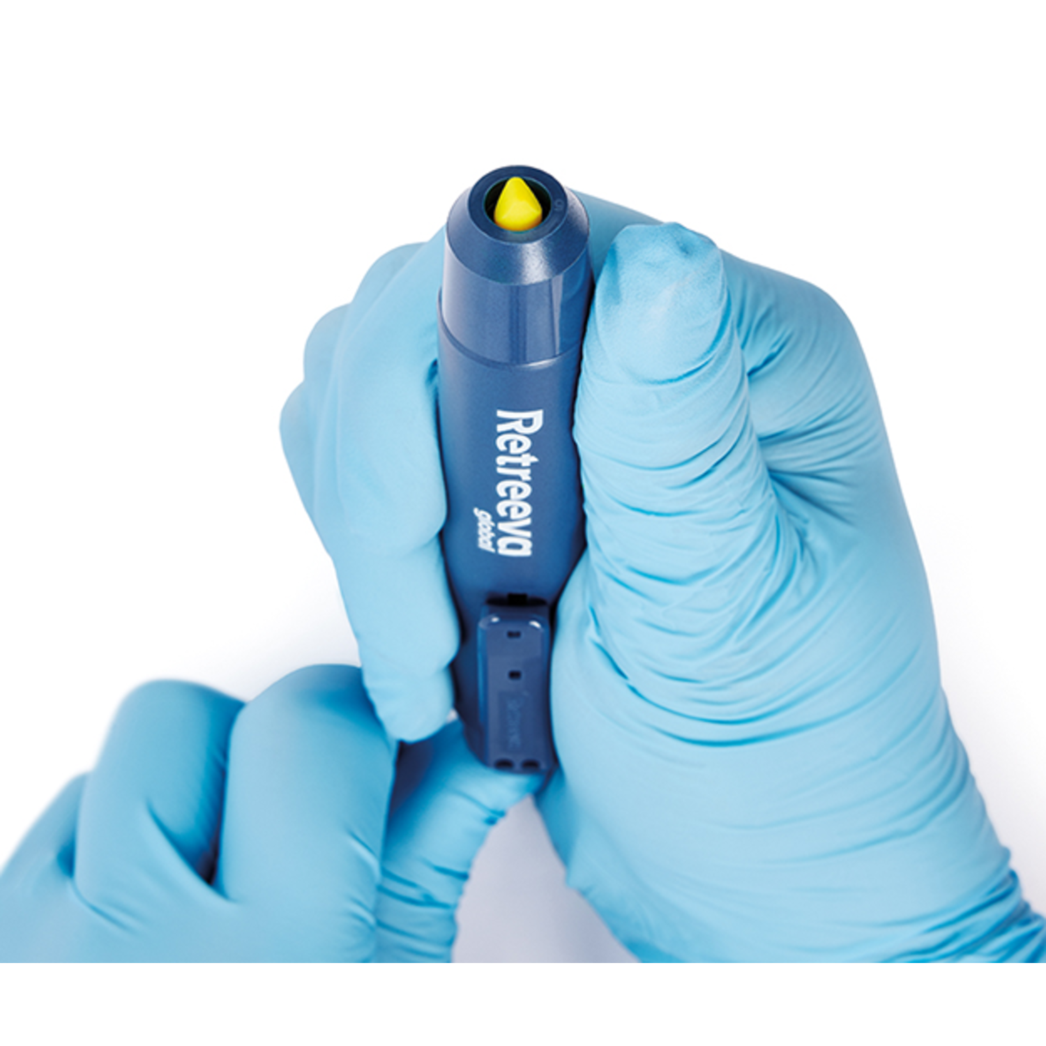 Retreeva highlighter detecteerbaar behuizing blauw inklikbaar inkt geel (RG-HRM-YL)