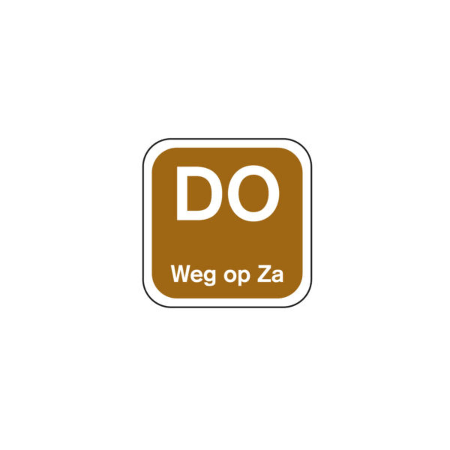Daglabel 'Do weg op Za' afwasbaar 19x19 mm