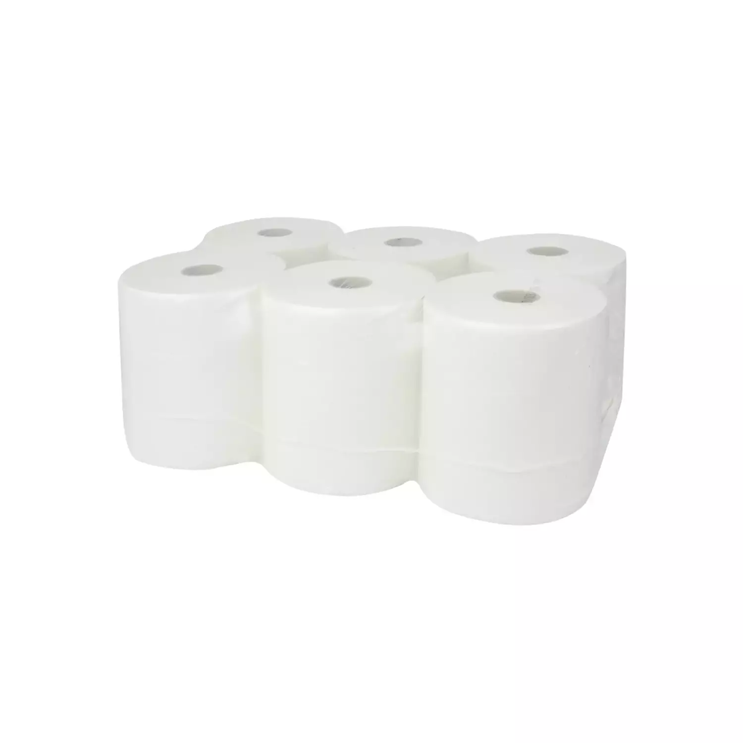 Handdoekrol cellulose wit 2-laags 140 meter (per 6 rollen)