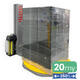 Machinefolie 20my 50cm x 1.700m transparant rek 250% Normal cling 510kg/30 rollen op een pallet.
