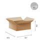Amerikaanse vouwdozen FEFCO 0201 427x304x150mm B-golf bruin FSC