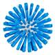 Vikan pijpborstel steelmodel medium vezels blauw 155x80 mm (53801753)